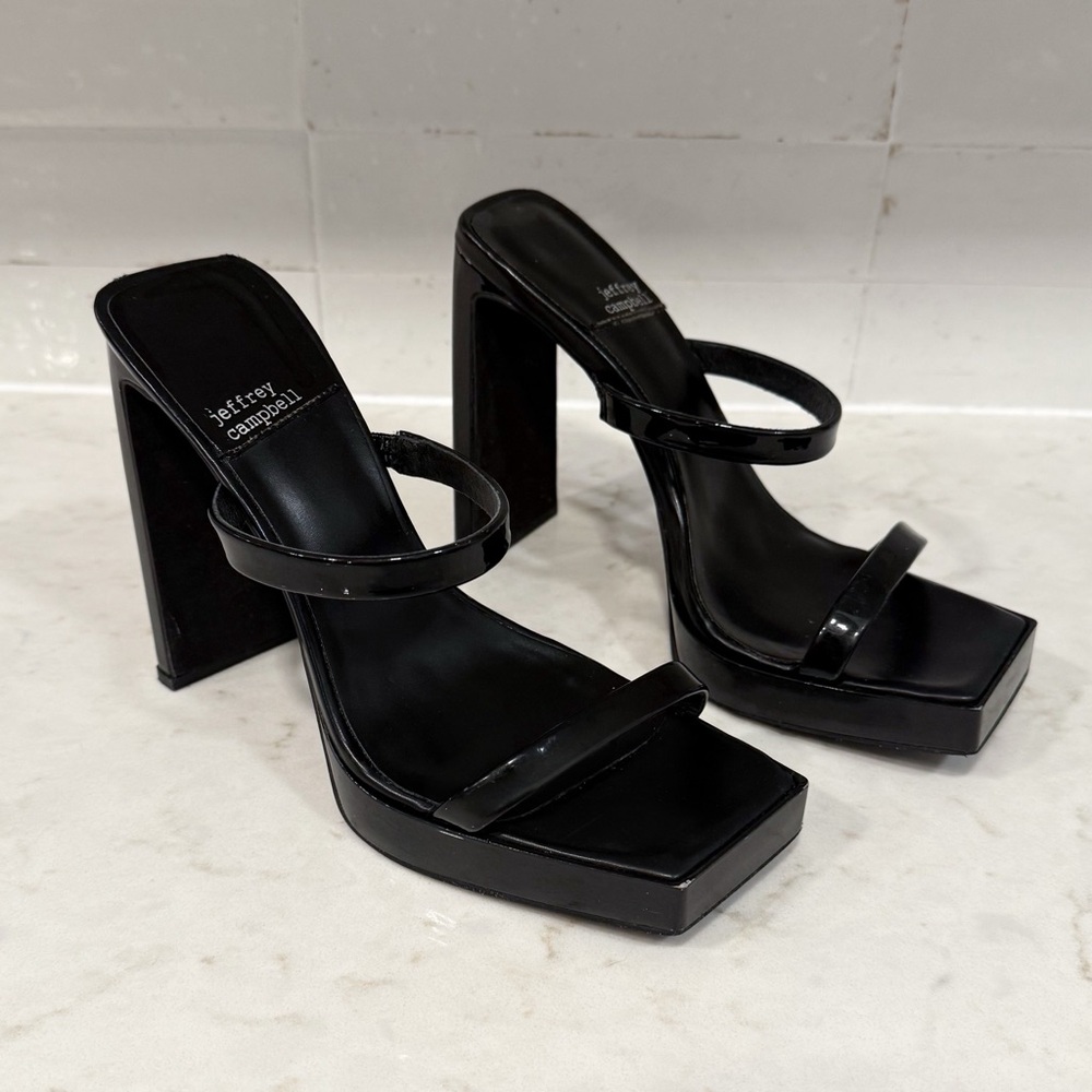 Jeffrey Campbell Hustler Patent Leather Platform Heels